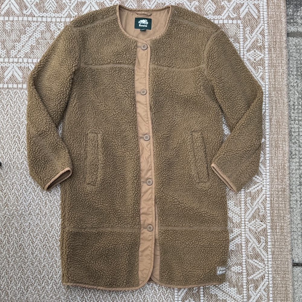 Roots Teddy Sherpa Ling Jacket size xs
